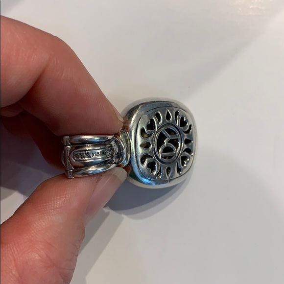 David Yurman Sterling 14 K gold dome pendant enhancer - Picture 5 of 9